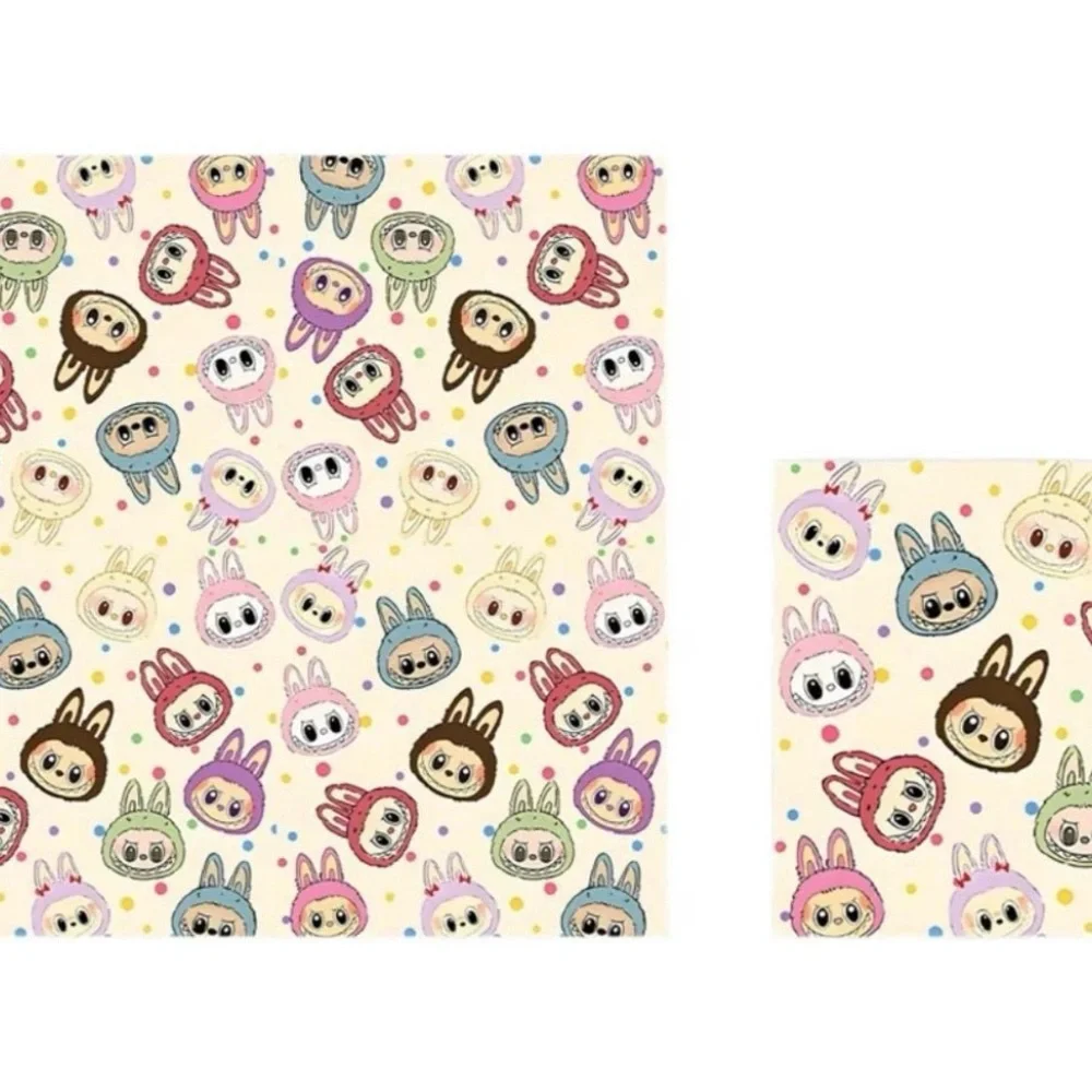 Labubu Cute Characters Happy Birthday Party Tableware Set - Pastel Multicolor